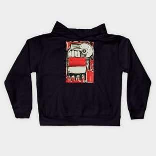 Abstract red and black illustration Kids Hoodie